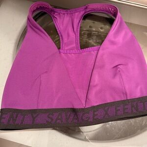 Savage X Fenty Magenta Racerback Sports Bra with Logo Band